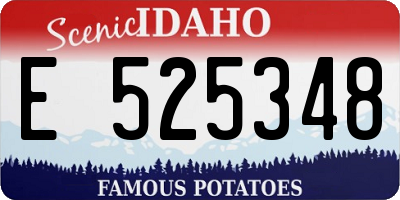 ID license plate E525348