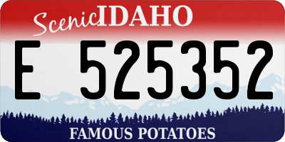 ID license plate E525352