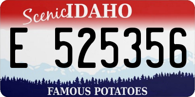 ID license plate E525356