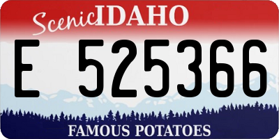 ID license plate E525366