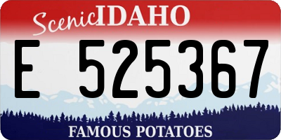 ID license plate E525367