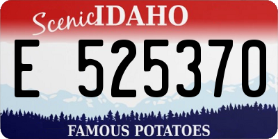 ID license plate E525370