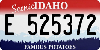 ID license plate E525372