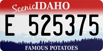 ID license plate E525375