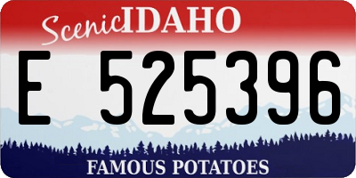 ID license plate E525396