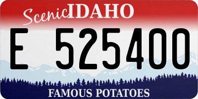 ID license plate E525400