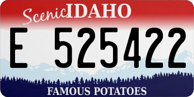 ID license plate E525422