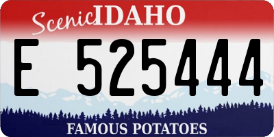 ID license plate E525444