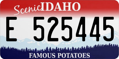 ID license plate E525445