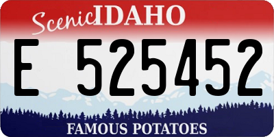 ID license plate E525452