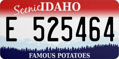 ID license plate E525464