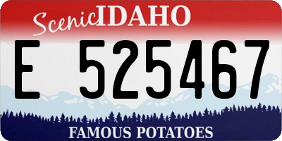 ID license plate E525467