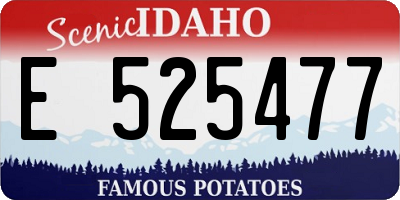 ID license plate E525477