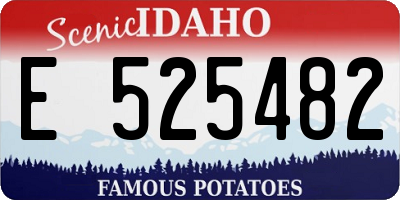 ID license plate E525482