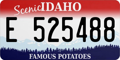 ID license plate E525488