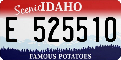 ID license plate E525510