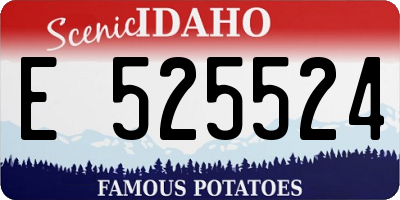 ID license plate E525524