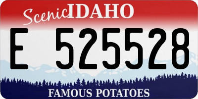ID license plate E525528