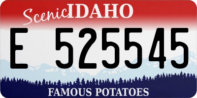 ID license plate E525545
