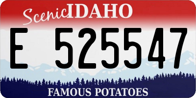 ID license plate E525547
