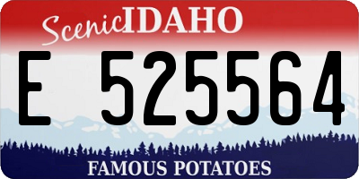 ID license plate E525564