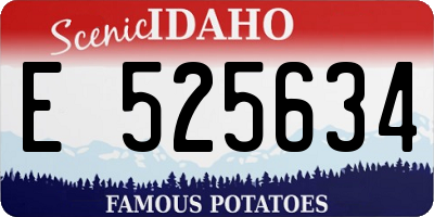 ID license plate E525634