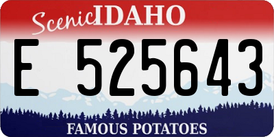 ID license plate E525643