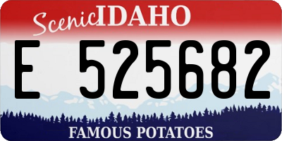 ID license plate E525682