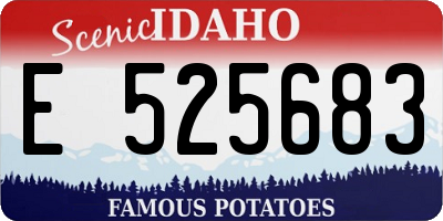 ID license plate E525683