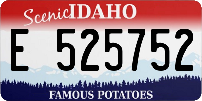 ID license plate E525752