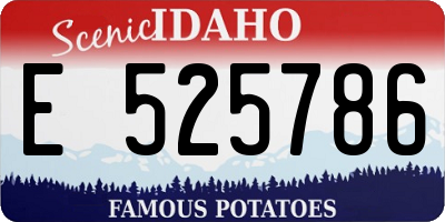 ID license plate E525786