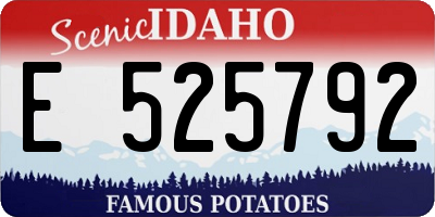 ID license plate E525792