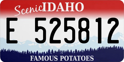ID license plate E525812