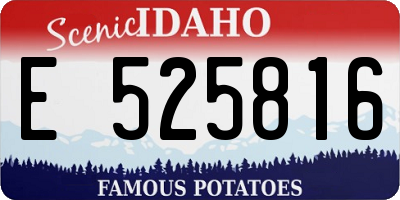 ID license plate E525816