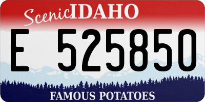 ID license plate E525850