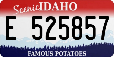 ID license plate E525857