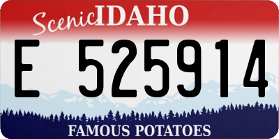 ID license plate E525914