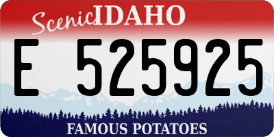 ID license plate E525925