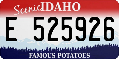 ID license plate E525926