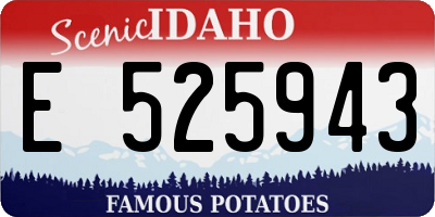 ID license plate E525943