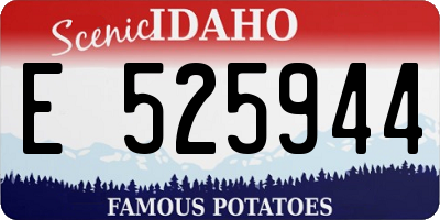 ID license plate E525944