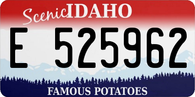 ID license plate E525962