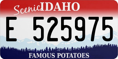 ID license plate E525975