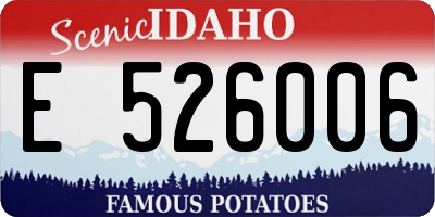 ID license plate E526006