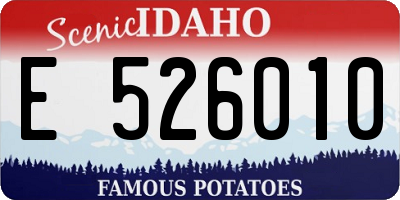 ID license plate E526010
