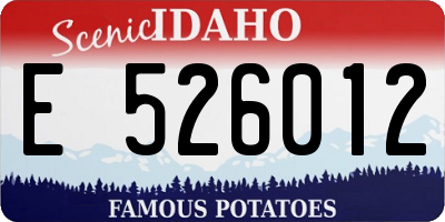ID license plate E526012