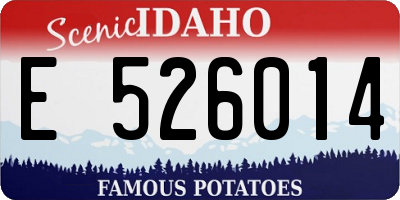 ID license plate E526014