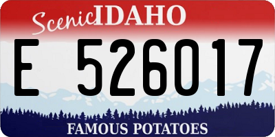 ID license plate E526017