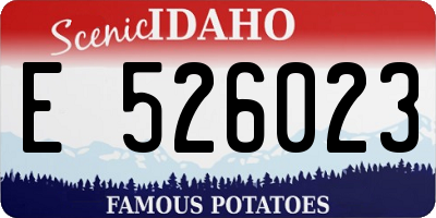 ID license plate E526023