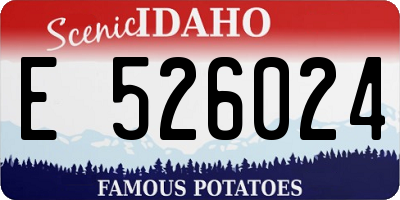 ID license plate E526024